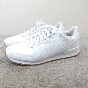 PUMA ST Runner V3 Womens 9.5 Running Shoes Low Top White Lace Up 384855-05